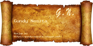 Gundy Neszta névjegykártya